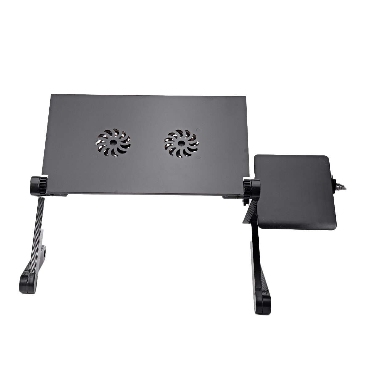 Adjustable Folding Notebook Laptop Stand Desk Table USB Cooling Pad 2 Fans Sofa Bed Tray Bracket with Mouse Board