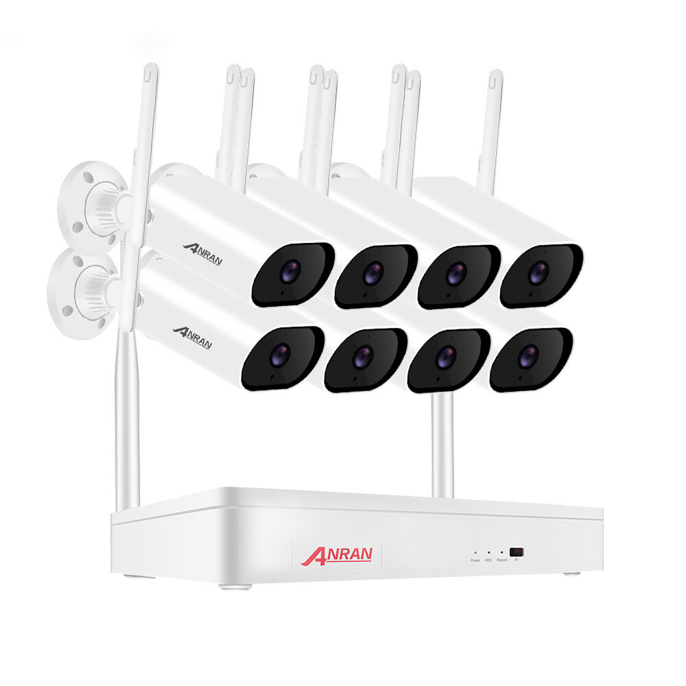 

Anran 3MP 8CH WIFI Home Security Camera System 2/4/6/8 Pcs 3MP Wireless Outdoor IP Camera 5MP 8CH NVR with 82ft Night Vi