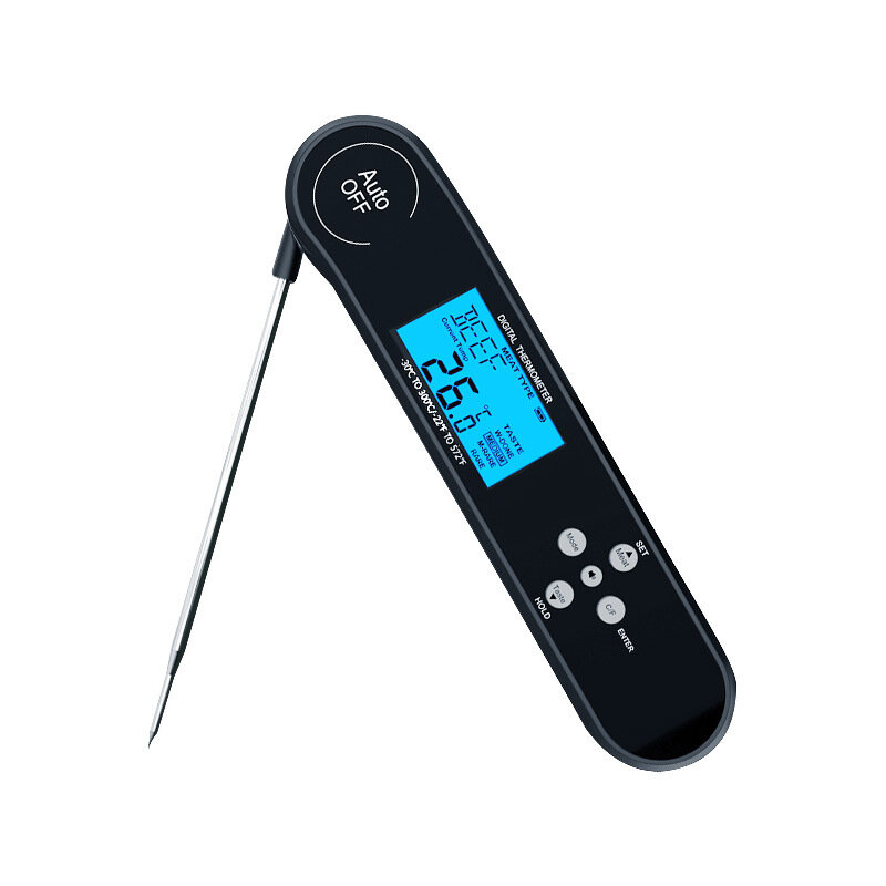

CH-209 Digital Folding Probe Food Thermometer -30℃~300℃ with Voice Broadcast Rapid Temperature Measurement