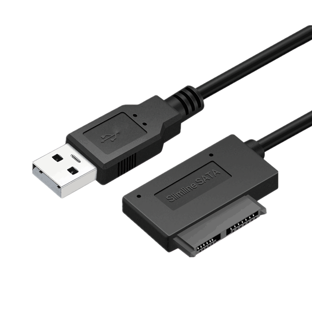 ノートブックSATA-USB2.0オプティカルドライブアダプタケーブルSATA7 + 6ピン-USB2.0ケーブルコネクタ
