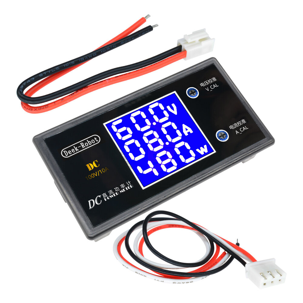 

5pcs Digital DC 0-100V 0-10A 250W Tester DC7-12V LCD Digital Display Voltage Current Power Meter Voltmeter Ammeter Amp G