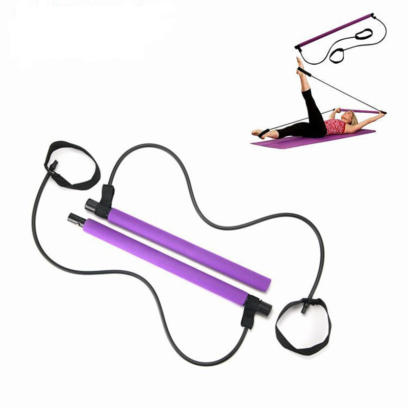 

Portable Yoga Exercise Bar Sport Elastic Bodybuilding Fitness Easy to Install Resistance Bands