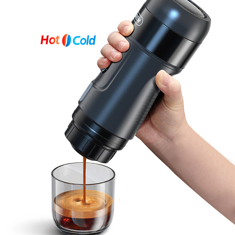 HiBREW Portable Coffee Machine for Car & Home,DC12V Expresso Coffee Maker Fit Nexpresso Dolce Pod Capsule Coffee Powder