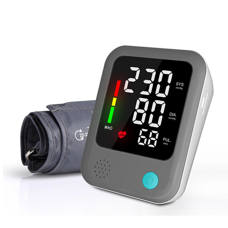 

LCD Digital Upper Arm Blood Pressure Monitor Automatic Heart Rate Pulse Meter Sphygmomanometer