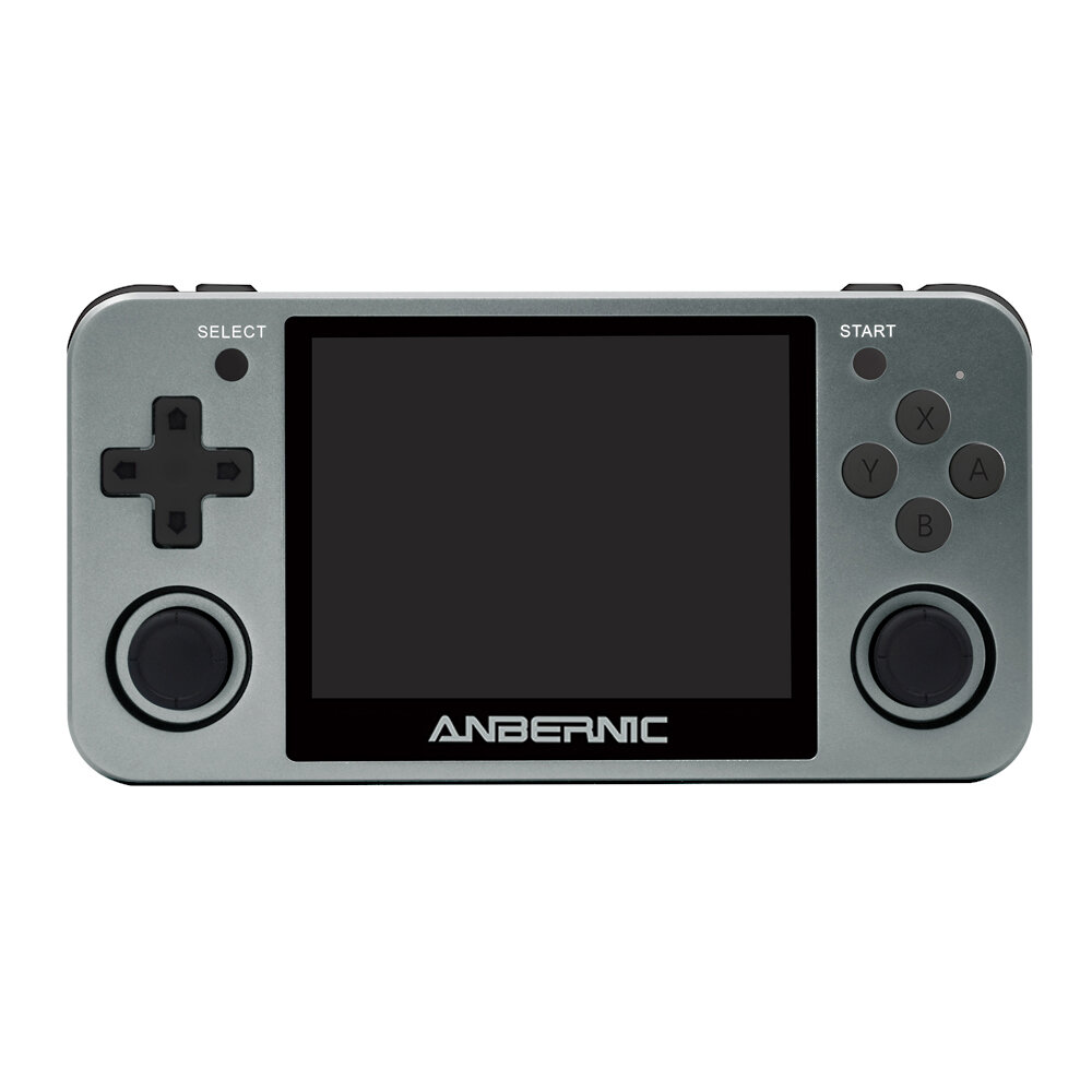 ANBERNIC RG350M 3.5 inch IPS Screen 64Bit DDR2 512M 16GB 3000＋ Games Retro Handheld Video Game Console Player for PS1 GBA FC MD － Grey