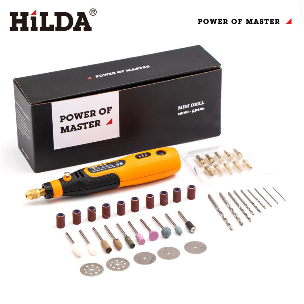 

HILDA 3,6 В Cordless Mini Дрель Rotary Power Набор 3 шестерни Компактный и универсальный 5000/10000/15000 об/мин Размер