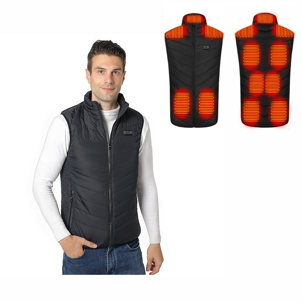 11 Areas Heated Vest Jacket Fashion Men Women Intelligent Usb Electric Thermal Vest Coat For Winter Hunting Skiing Camping