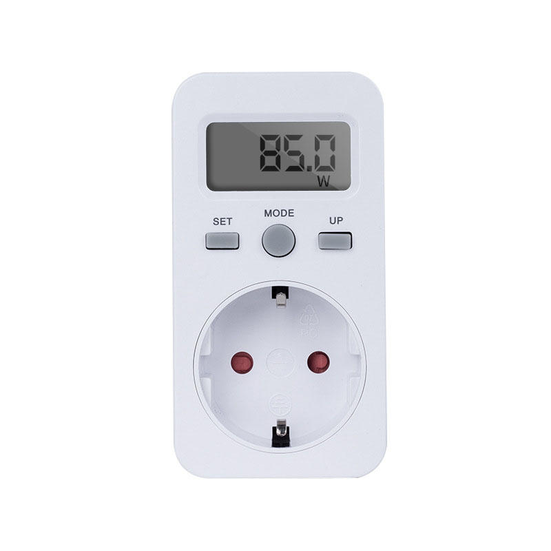 Intelligent Power Meter Socket Energy Electricity Monitor LCD Display Button US 