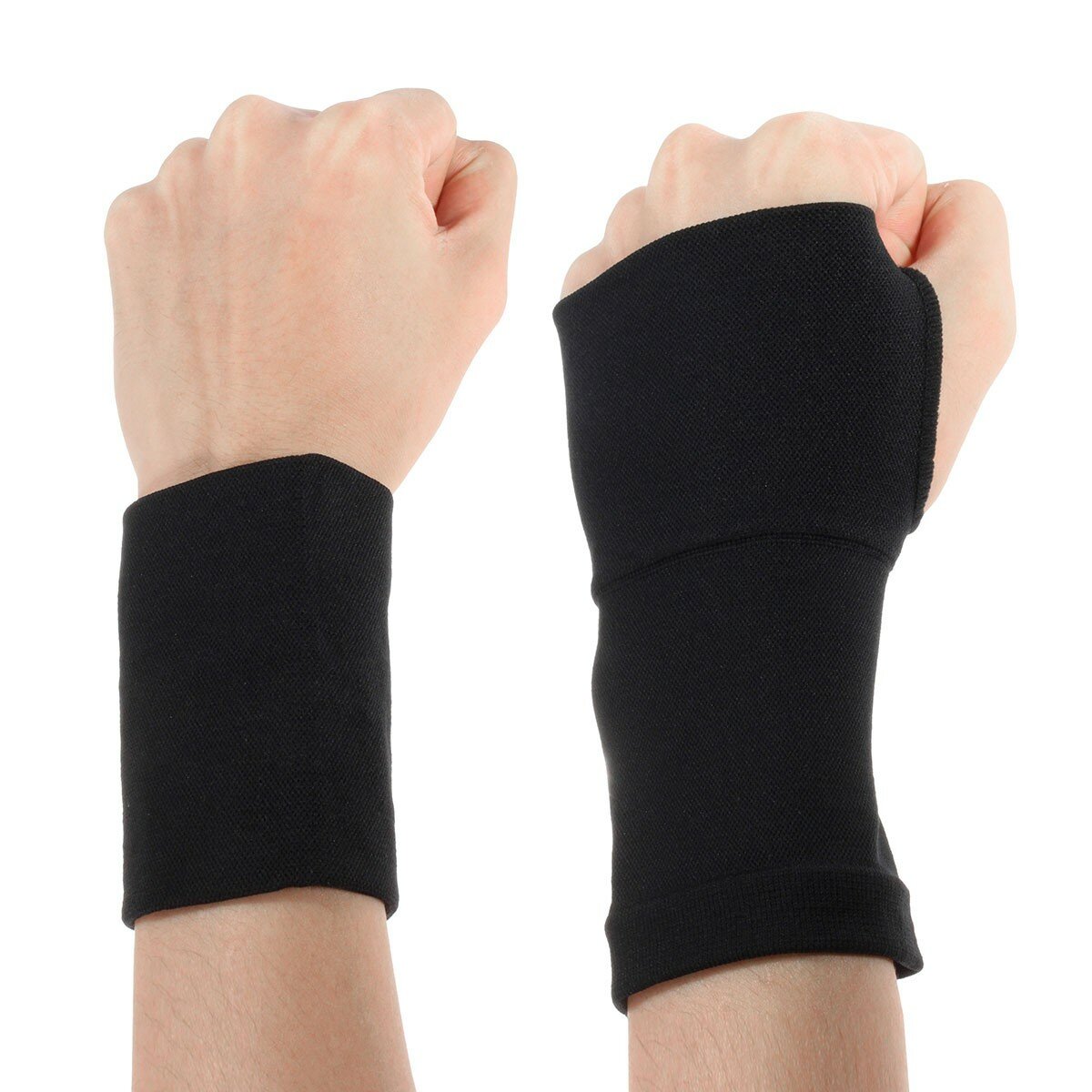 1 paar Beige / Zwart Carpaal Tunnel Spalk Hand Palm Brace Bandage Pols Mouw Onderarm Duim Handschoen