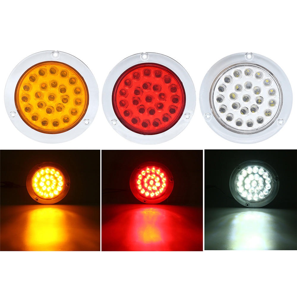 24 LEDs 10-30V Waterdichte Indicator Stop Achterlicht Voor Motorfiets Auto ATV Boten