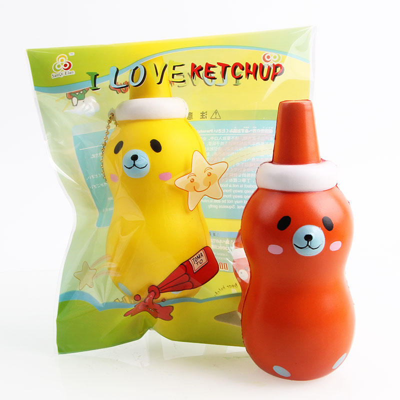 Sanqi Elan ketchup Squishy 14*5.5CM Licensed Slow Rising With Packaging Collection Gift Soft Toy