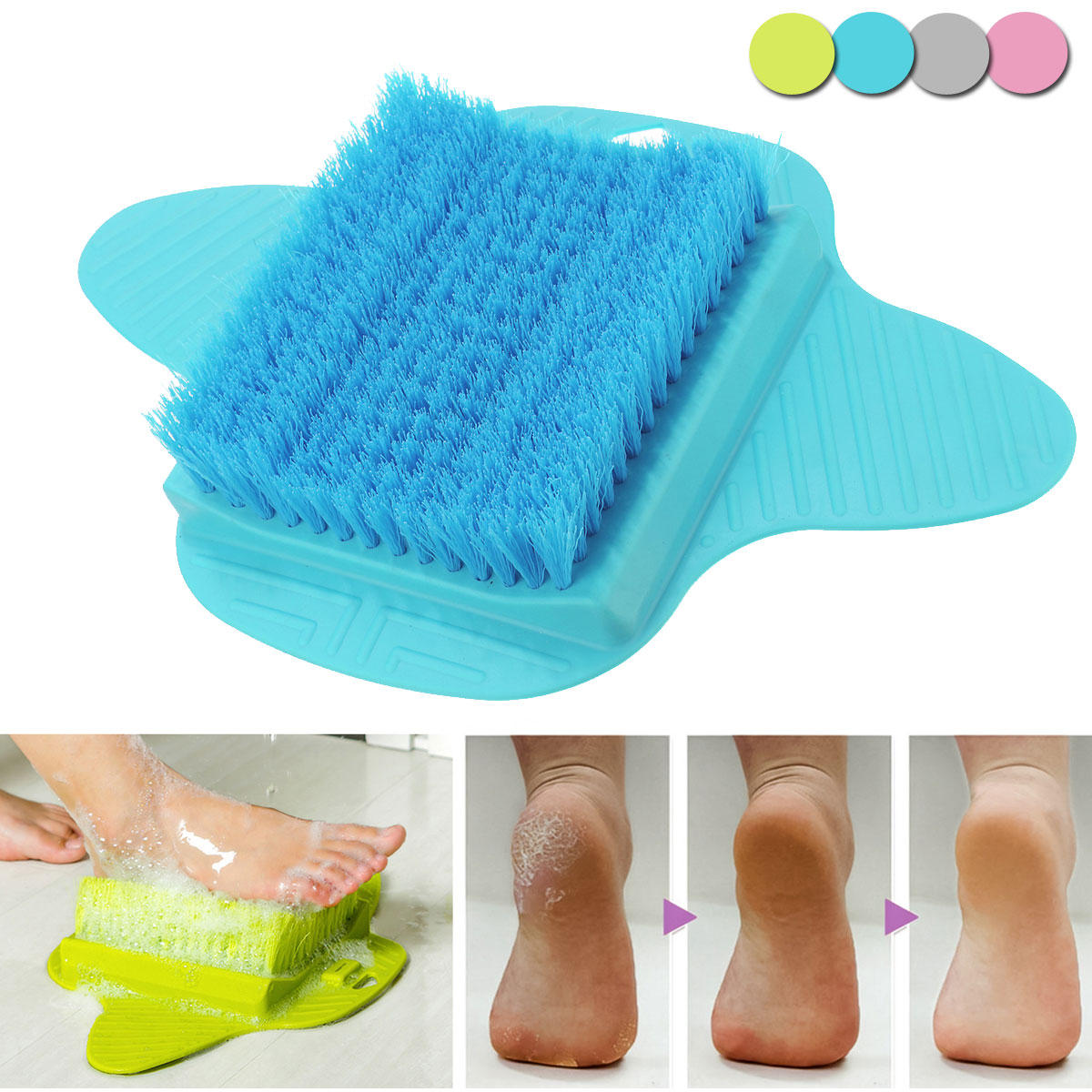 Honana BB-064 Bath Foot Cleaner Scrub Brush Exfoliating Feet Scrubber Washer Spa Shower CleanBrush