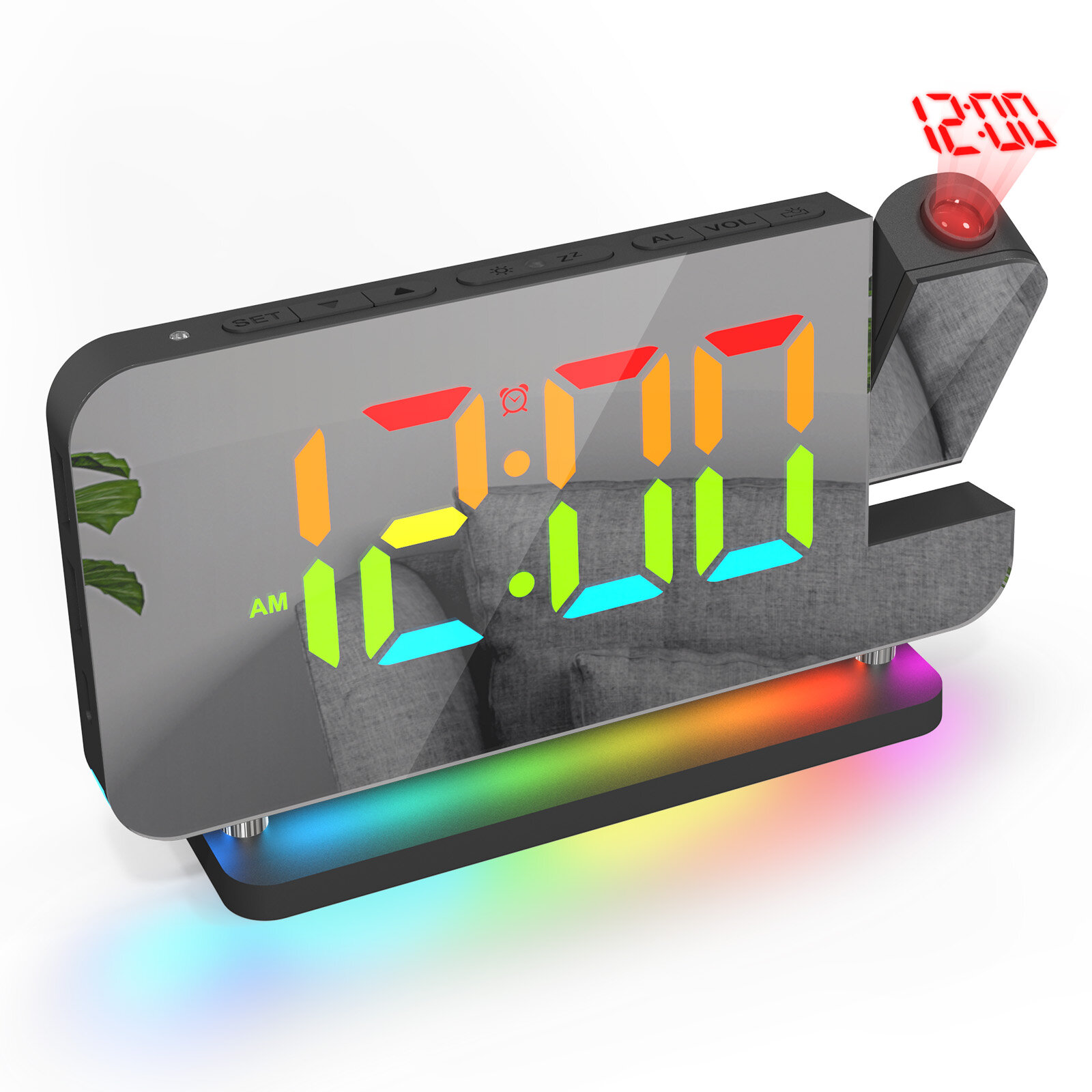AGSIVO LED RGB Projection Digital Alarm Clock Coupon Price (18.99 USD)