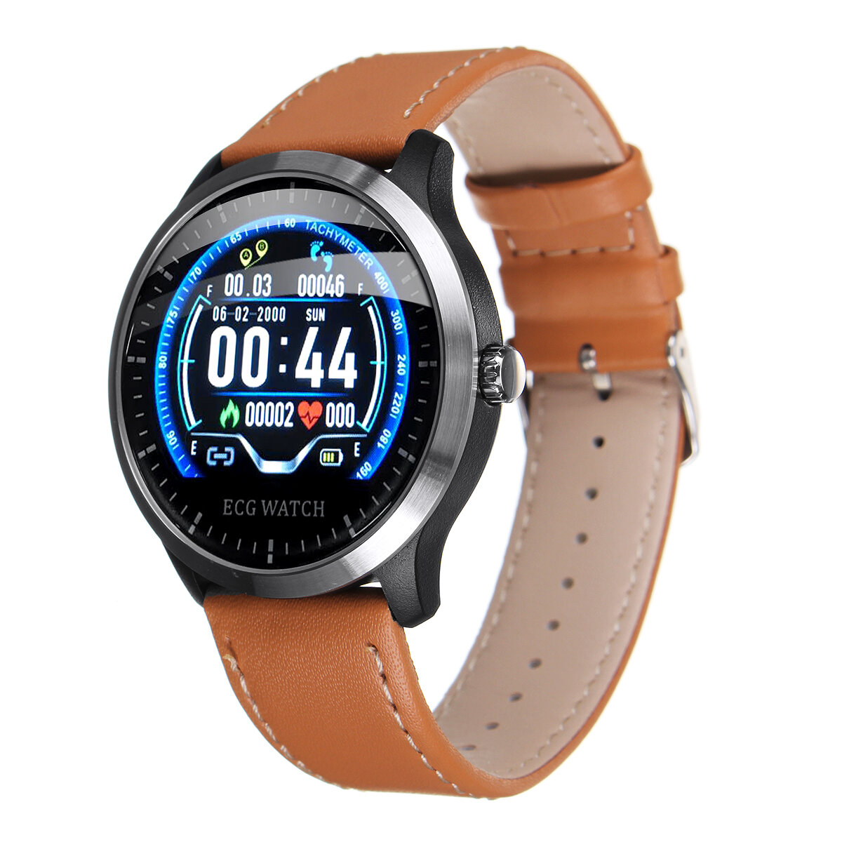 

N58 IPS Wristband PPG + ECG Test Heart Rate Blood Pressure IP67 Waterproof 15 Days Standby Smart Watch