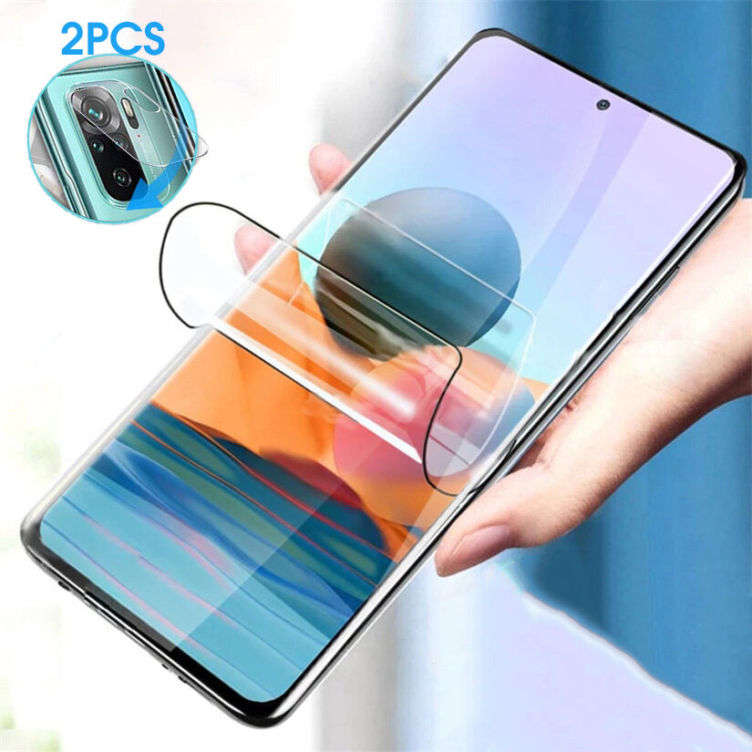 Bakeey for Xiaomi Redmi Note 10 Accessories Set HD Automatic-Repair Soft Hydrogel Film Screen Protec