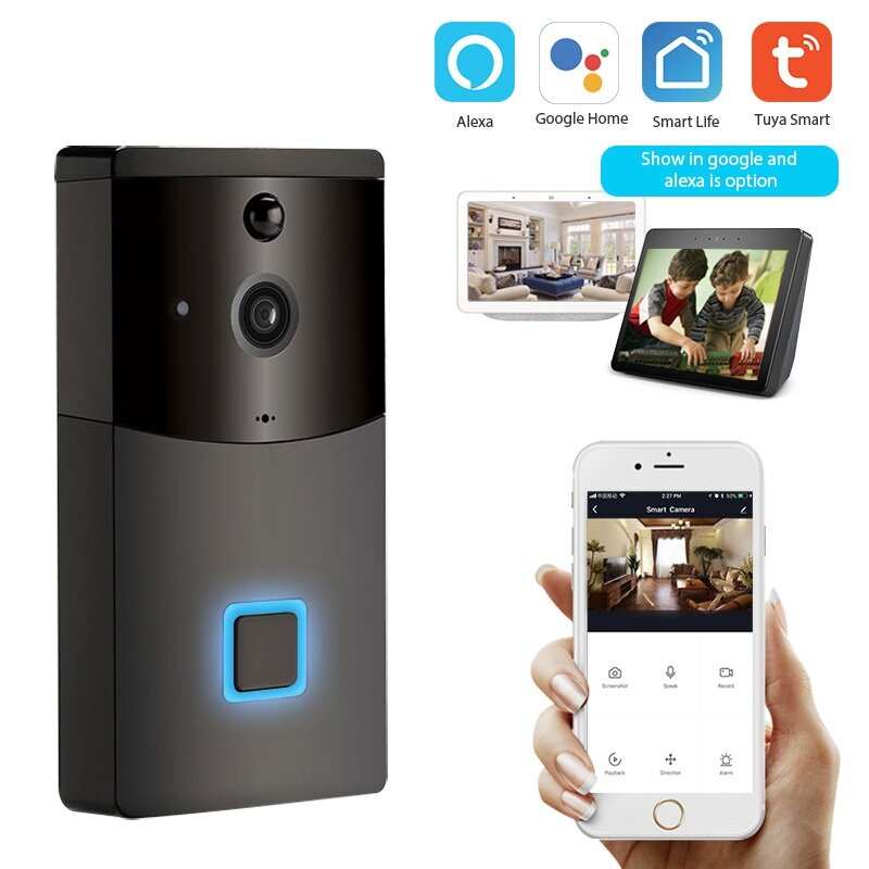 

2MP 720P Tuya Smart Home Wifi Беспроводной видеодомофон Водонепроницаемы Motion PIR Обнаружение безопасности CCTV камера
