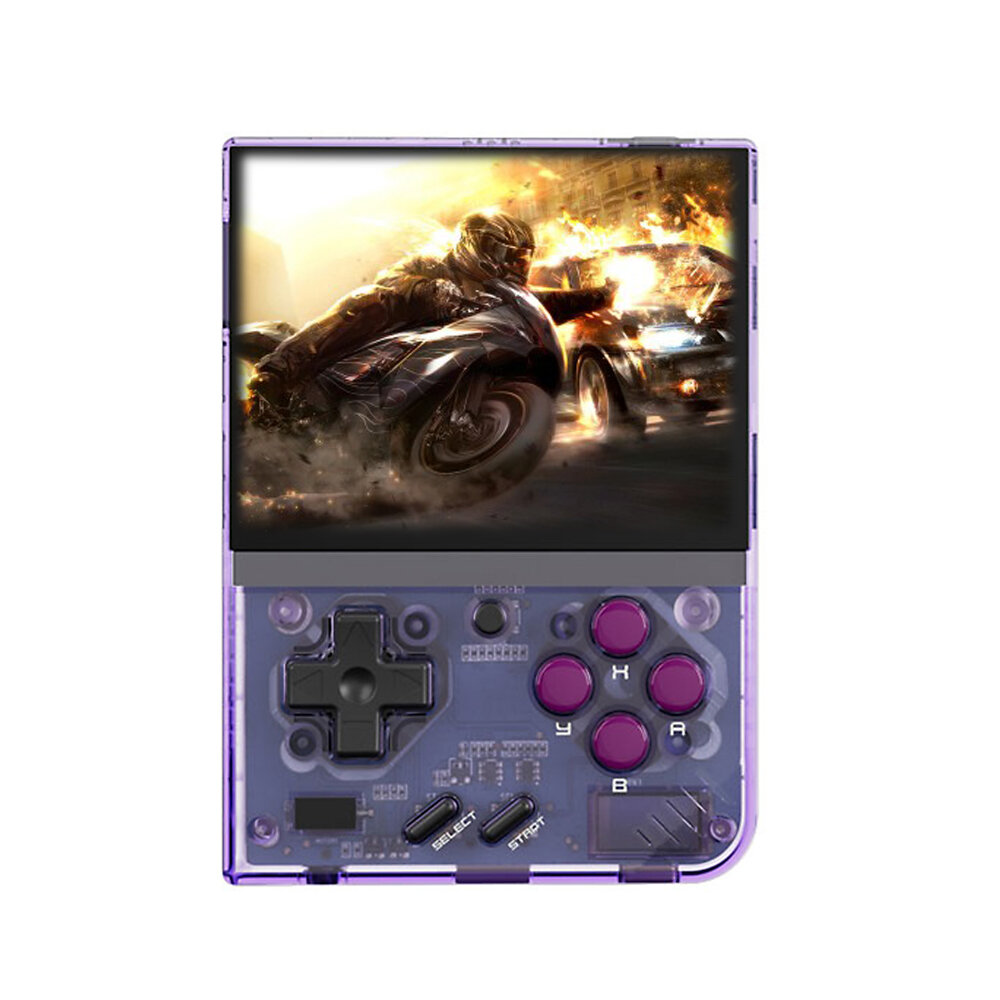 Στα 56.72€ από αποθήκη Κίνας | Miyoo Mini Plus 64GB 10000 Games Retro Handheld Game Console for PS1 MD SFC MAME GB FC WSC 3.5 inch IPS OCA Screen Portable Linux System Pocket Video Game Player Transparent Purple