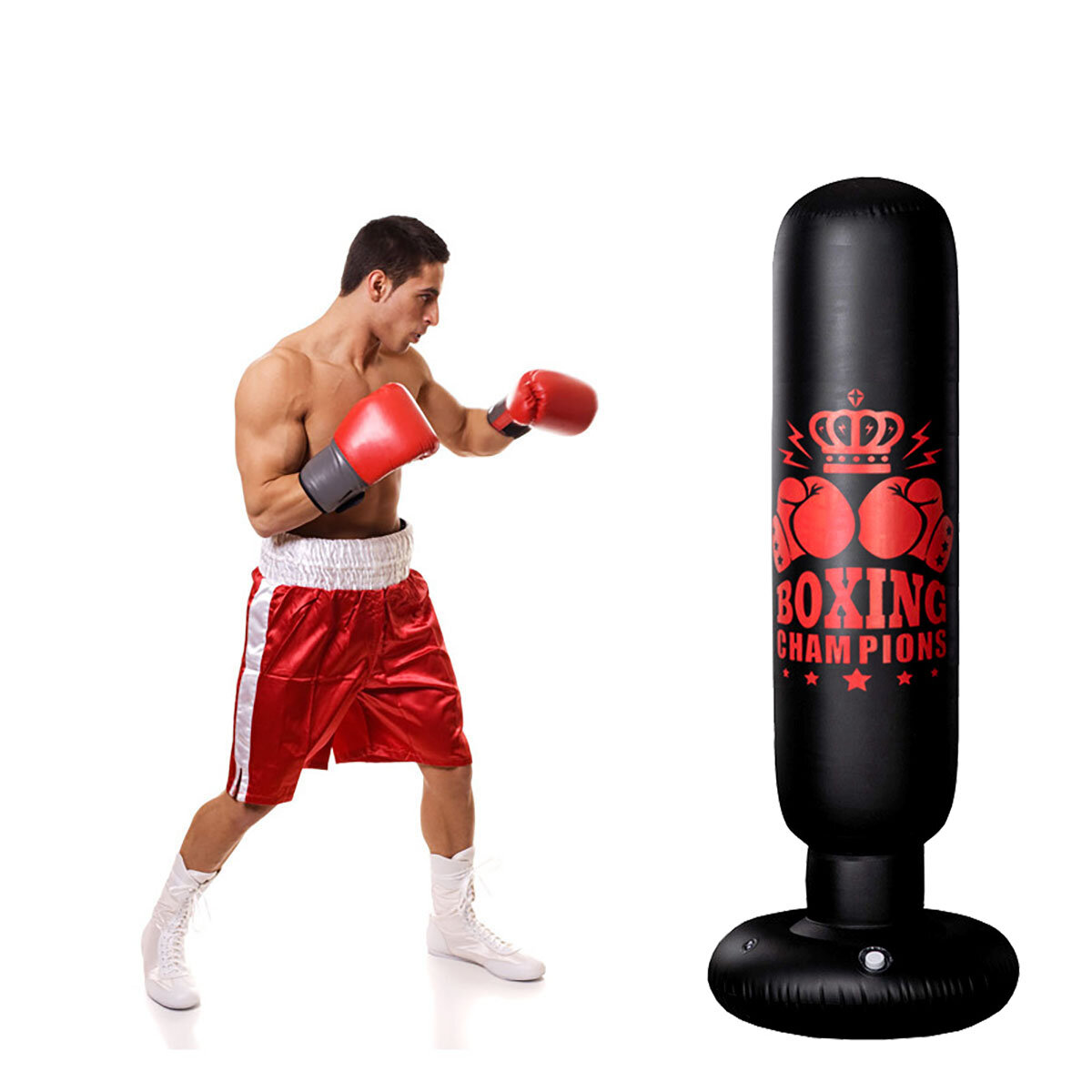 

1.6M Free Standing Inflatable Boxing Punch Bag Boxing Kick Training Home Gym Fitness Tools For Adults Kids