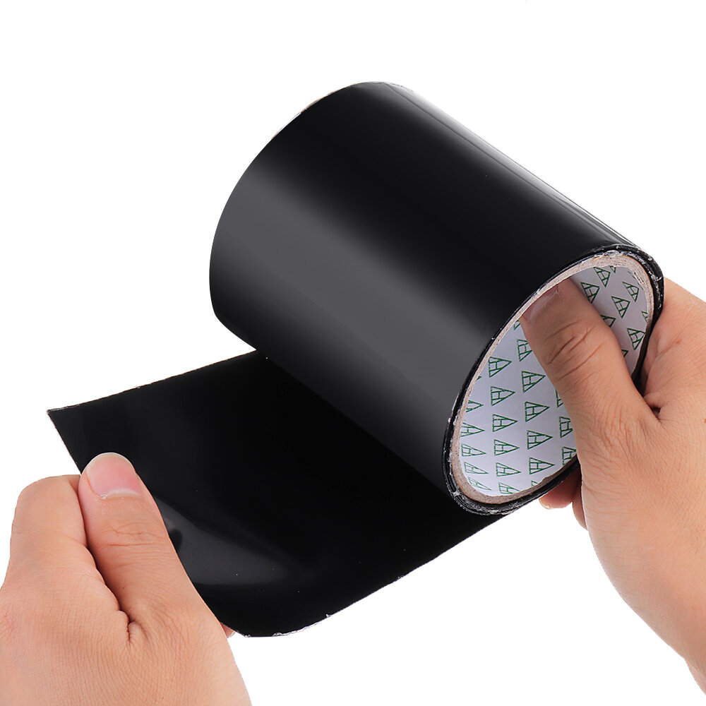 150x30 cm PVC Zwart / Wit Super Fix Sterke Waterdichte Plakband Pijp Reparatie Tape Zelf Fixeerbare 