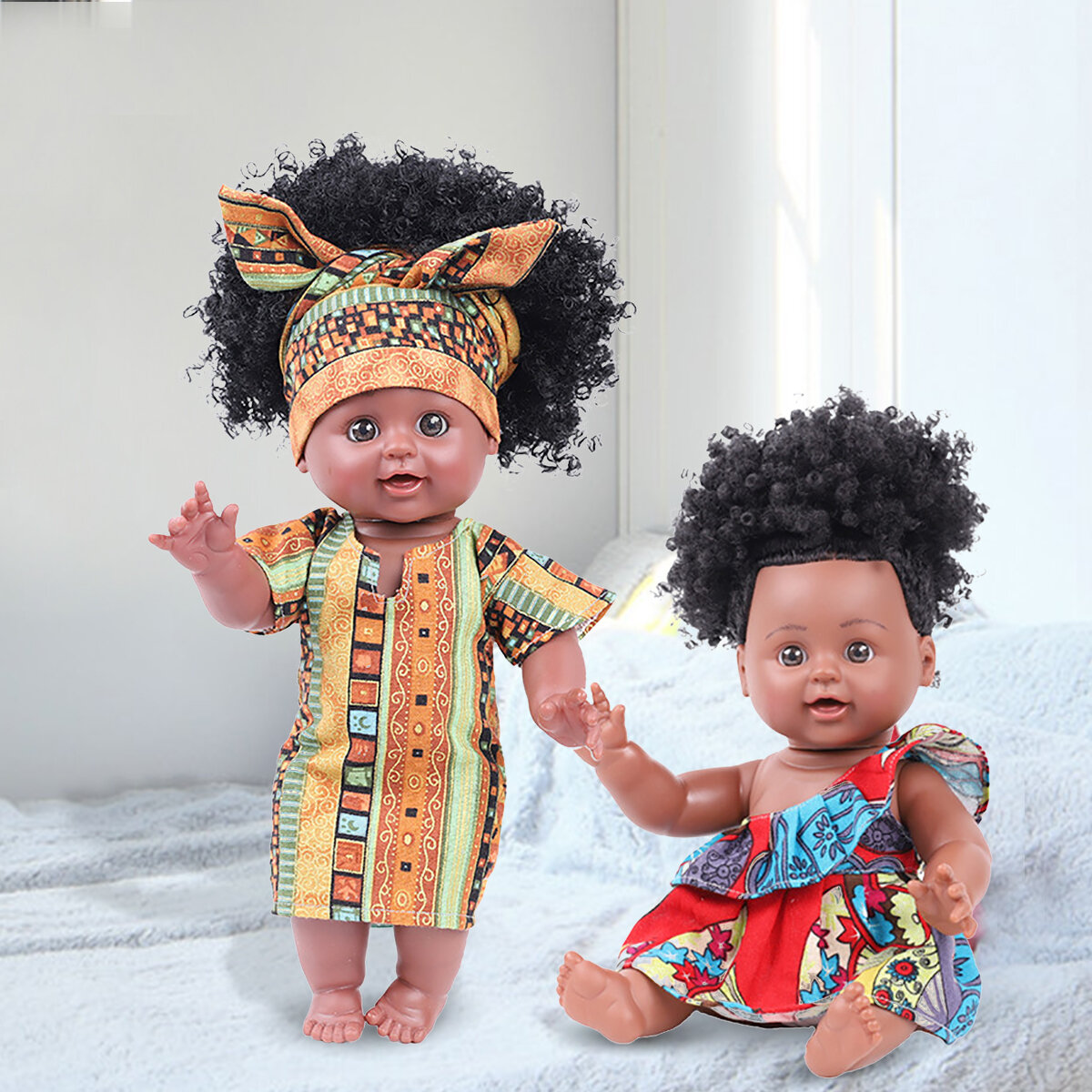 35CM African Baby Dolls Simulation Toy Play Doll