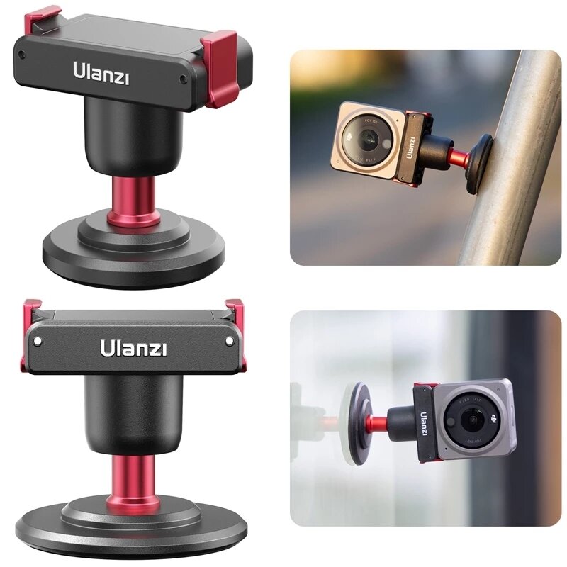 

Ulanzi U-170 Magnetic 360° Adjustable Adapter Mount Tripod Head with 1/4 inch Screw Port for DJI Action 2 Action Camera