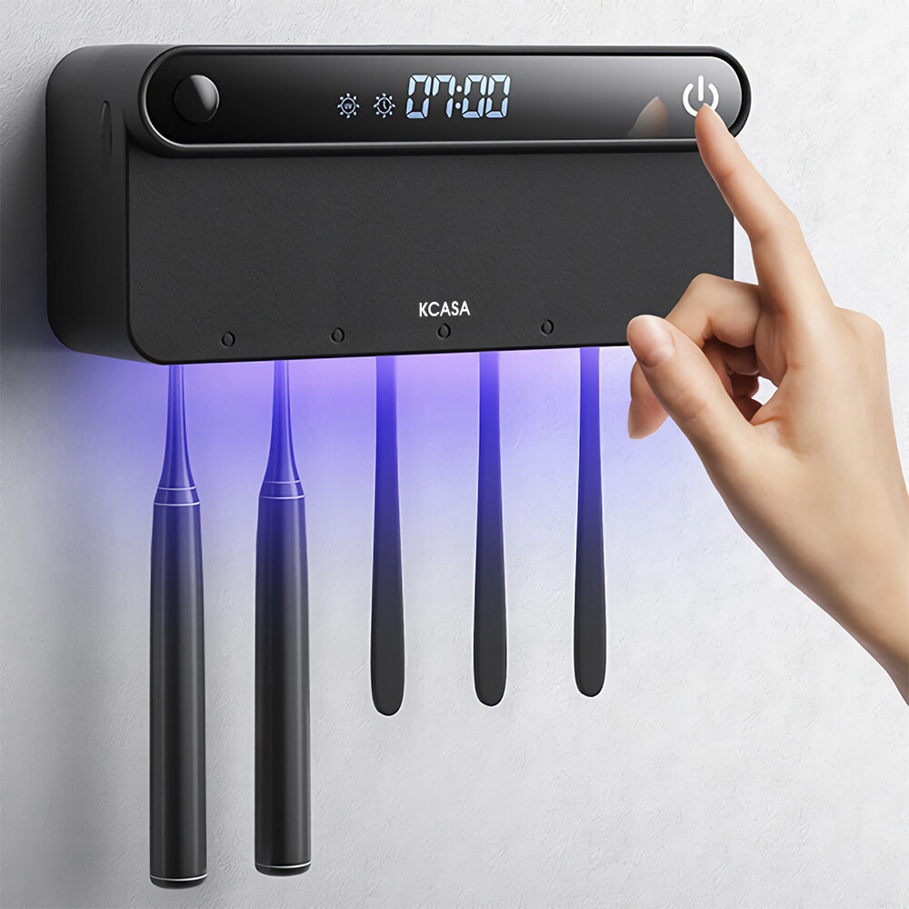 KCASA KC-TS1 Intelligent Toothbrush Sterilizer Wall Mounted Timming UV Disinfection Toothbrush Disinfectant Holder With