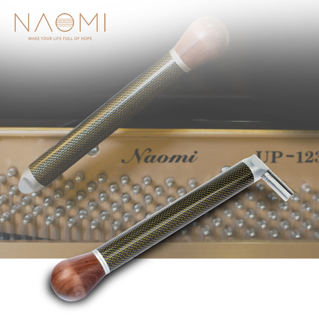 NAOMI Carbon Tube Piano Tuning Lever Carbon Fibre Gold Silk Braided Tube Piano Tuning Hammer