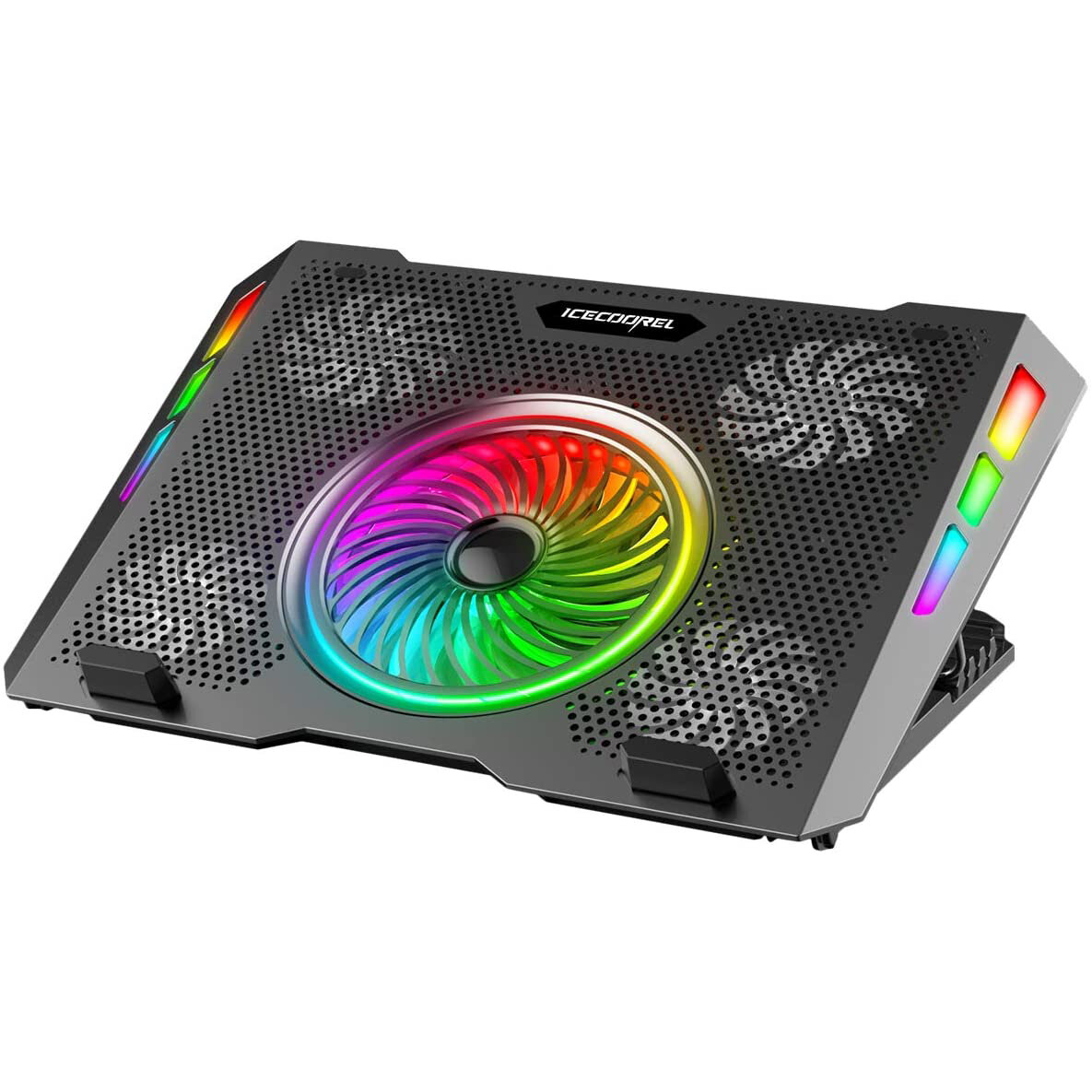 ICE COOREL A13 Laptop Cooling Pads 5 Fans RGB Lighting 5 Gear Height Adjustable Strong Heat Dissipation Laptop Cooling S