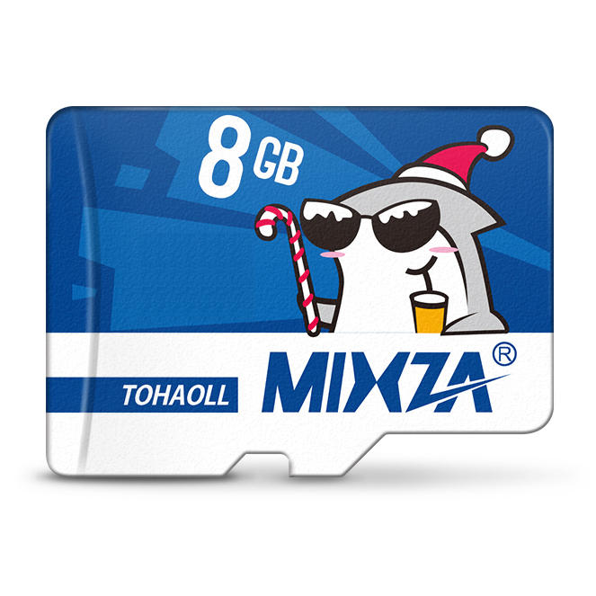 Mixza Christmas Shark Limited Edition 8 GB U1 Klasse 10 TF Micro-geheugenkaart voor DSLR digitale ca