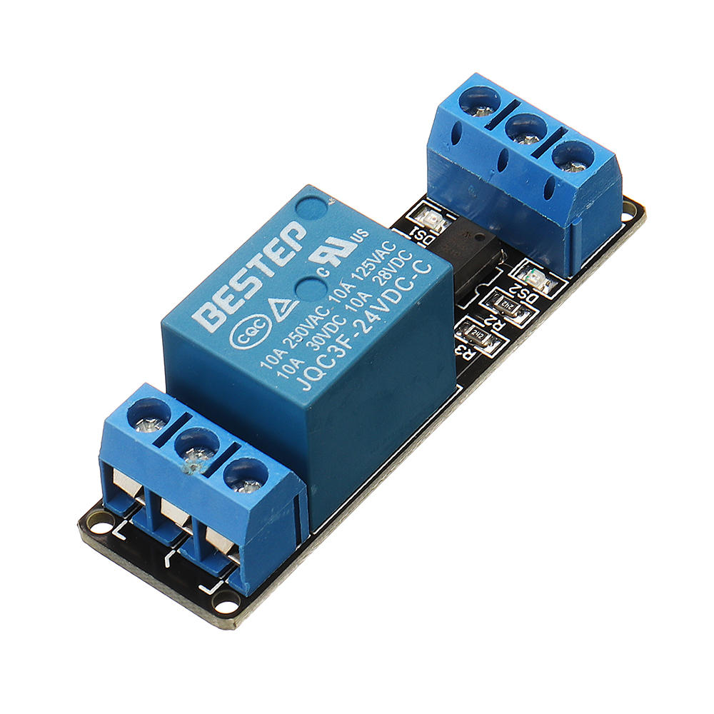 1 Channel 24V Relay Module Optocoupler Isolation With Indicator Input Active Low Level BESTEP for Ar