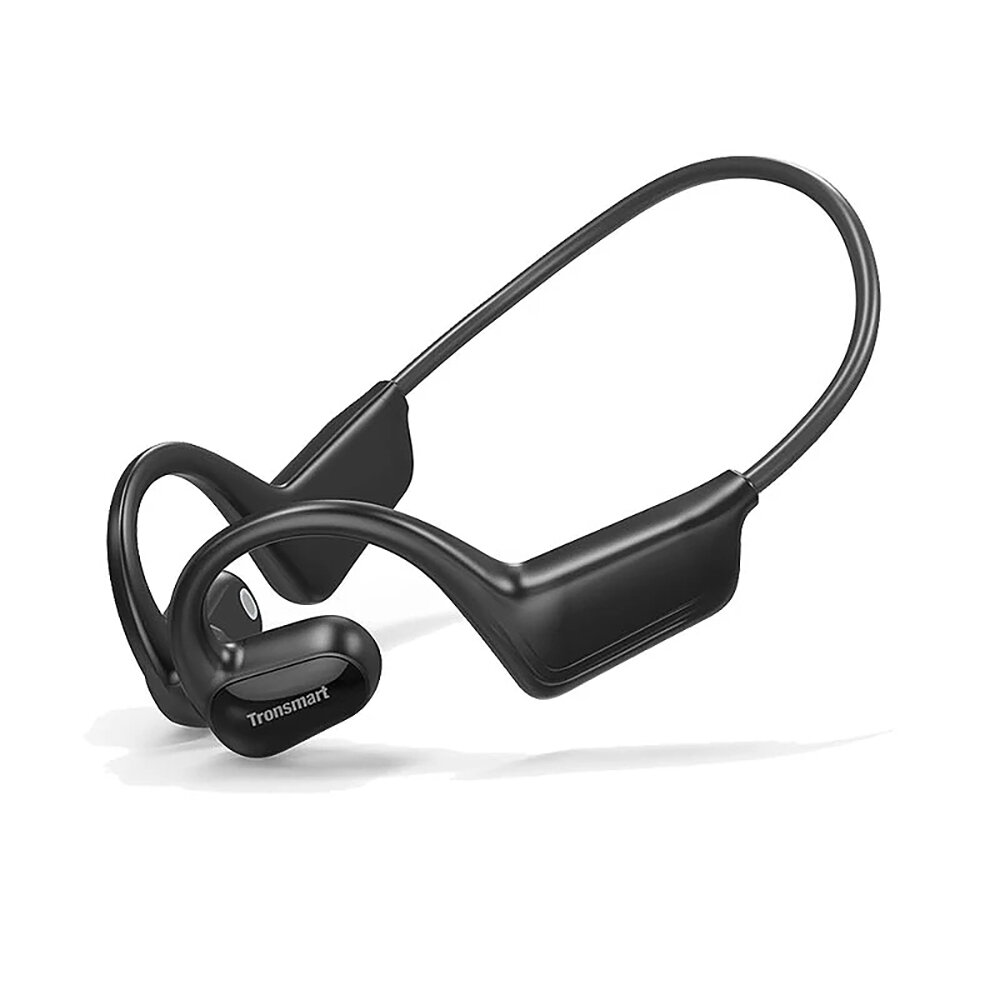 Tronsmart space s1 bone conduction earphone bluetooth v5.3 dual eq modes 250mah battery 360° durable ipx5 water resistant 31g lightweight  sports headset with mic