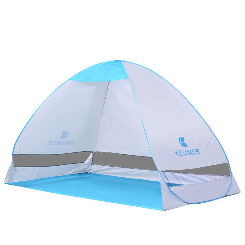 Outdoor Double 2 Persons Camping Tent Automatic Quick Open Single Layer Beach UV Sunshade