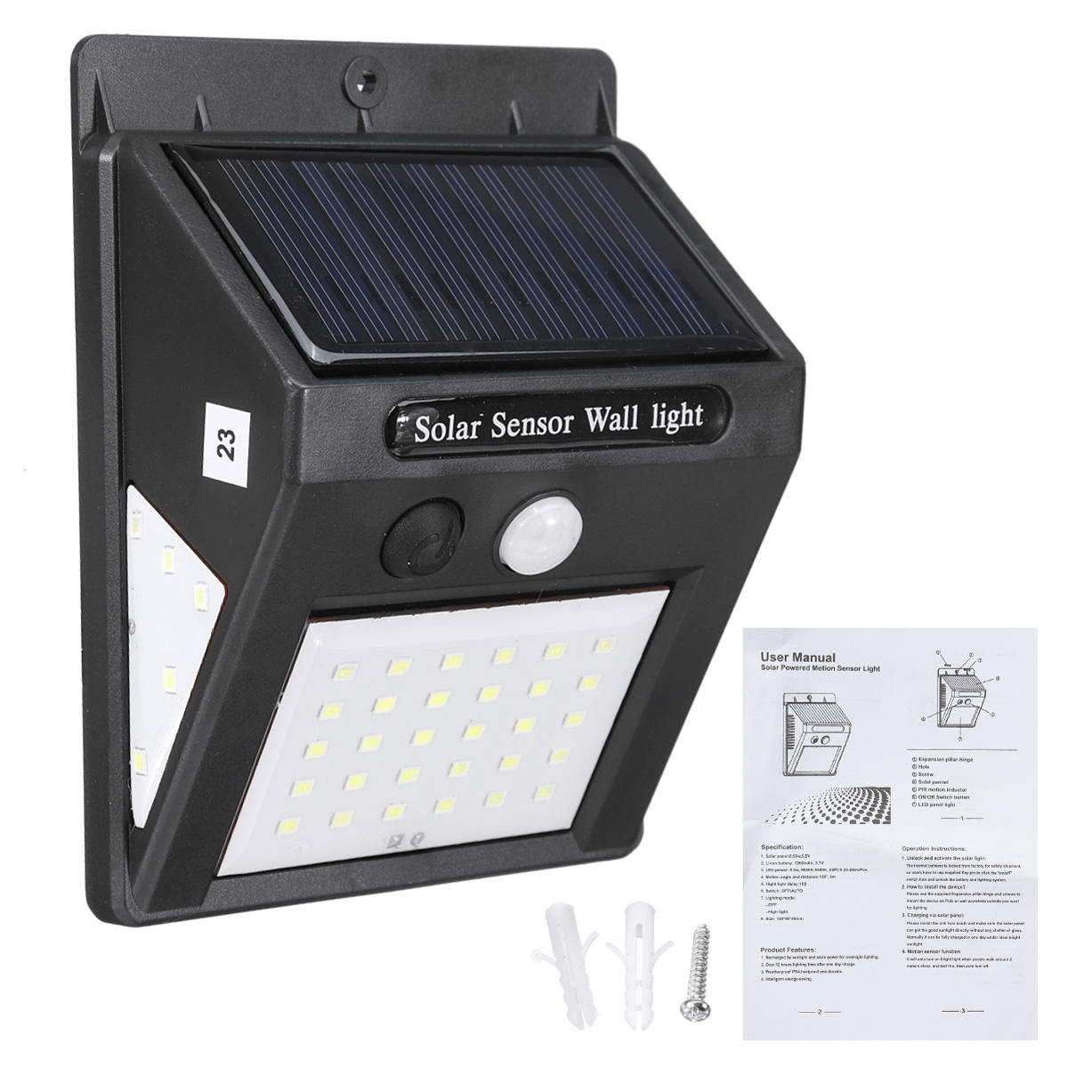 Su geçirmez IP44 Solar Hareket Sensör Işıklar İnsan Vücudu İndüksiyon Solar Duvar Lamba Outdoor Bahçe Yard Lambas