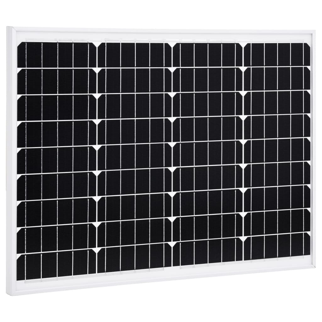 [Diretto UE] 50W solare Pannello in alluminio monocristallino e vetro di sicurezza solare Caricatore da pannello con cavo da 50 cm e 4MC Connettore