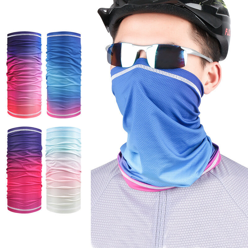 Breathable Ice Silk Dustproof Face Scarf Cover Mask Sun UV Protection Neck Gaiter Windproof Headband for Fishing Motorcy