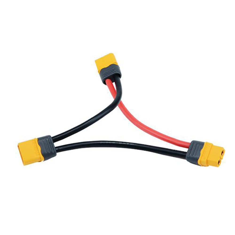 

Amass XT60 Series Battery Pack Connector Adapter Cable 1 Female to 2 Male 12AWG 10CM for RC Lipo Battery