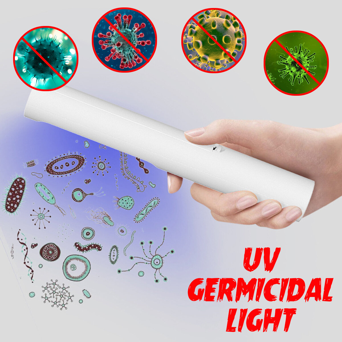 Lampe à lumière ultraviolette portable Désinfection stérilisateur Multifonction portable germicide