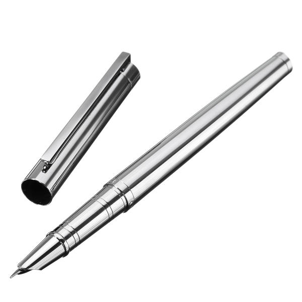 Jinhao 126 Classic Vintage Metal Silver Fine Hooded Nib Water Fountain Pen Gift