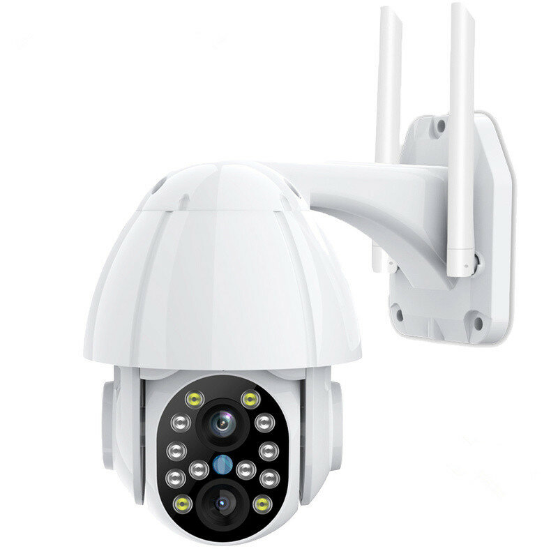 

HD 1080P Dual-Lens PTZ Wifi Camera Outdoor Auto Tracking Cloud CCTV Home Security IP Camera 2MP 4X Zoom Audio Speed Dome