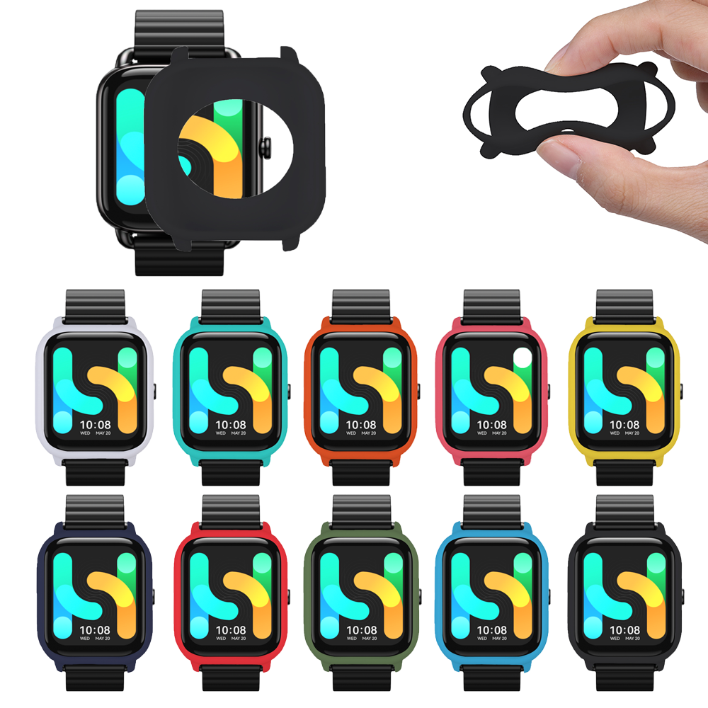 Full-covered Soft Anti-cracking Silicone Protective Cover Watch Case Cover for Haylou RS4 / RS4 Plus