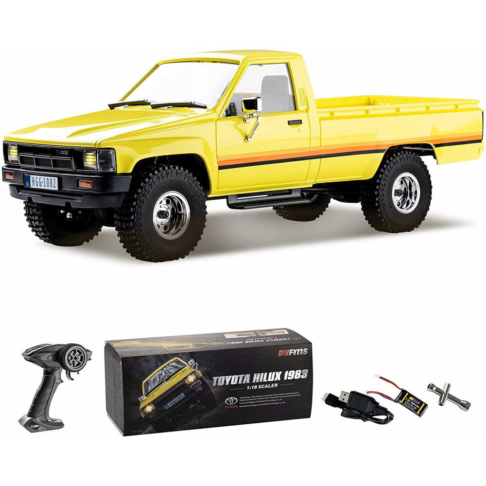 FMS 11816 TOYOTA Hilux RTR 1/18 2.4G 4WD RC Car Vehicles LED Lights Crawler Model Off-Road Climbing Truck Toys