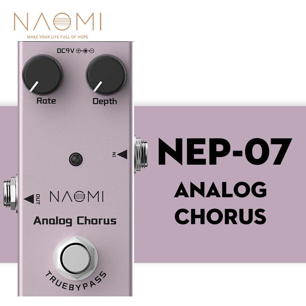 NAOMI NEP Series Guitar Effect Pedal Analog Chorus True Bypass For Electric / Acoustic Electric Guitar