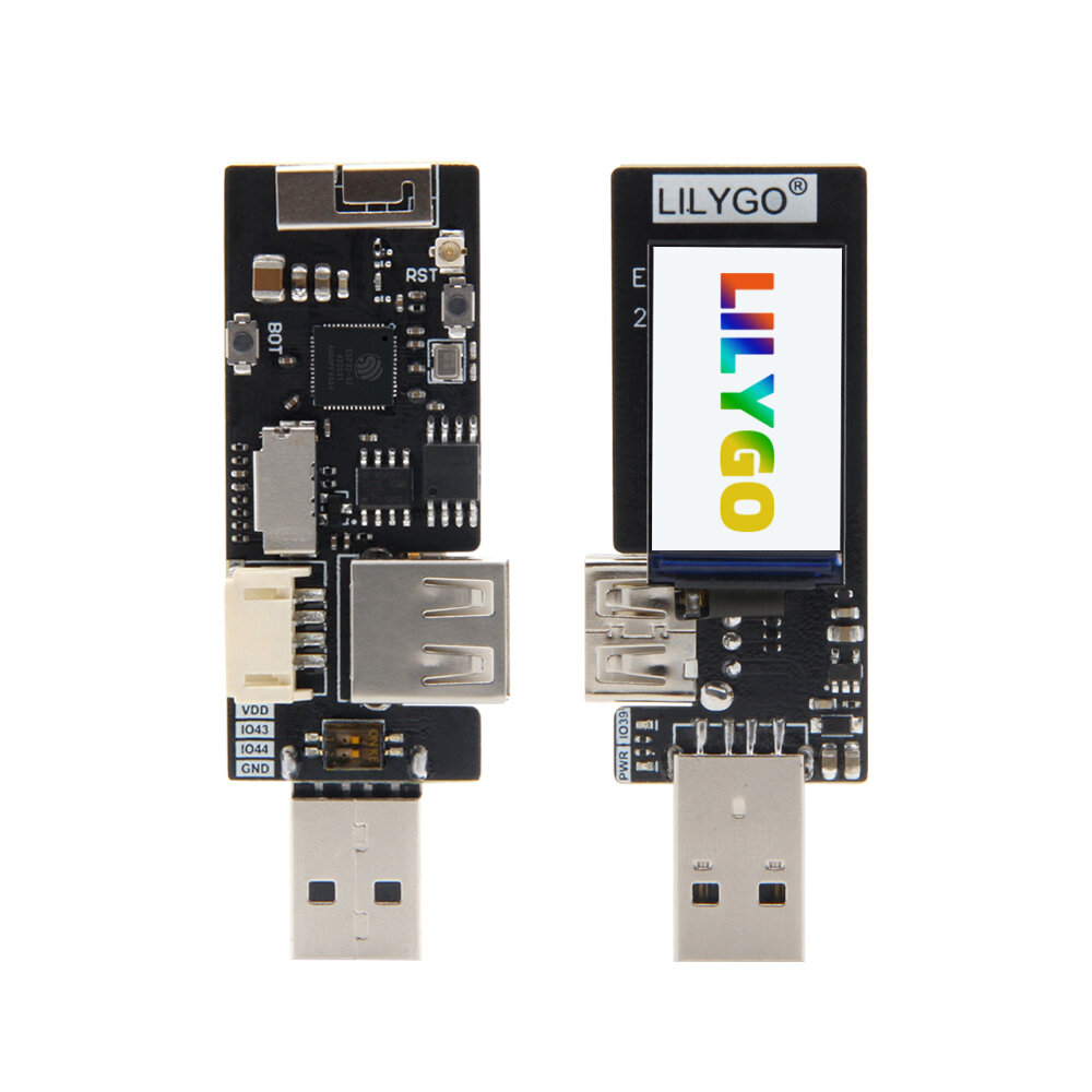 LILYGO® T-Dongle ESP32-S2 Development Board Wireless WIFI Module OTG Male Female Interface 1.14 inch LCD Display Support