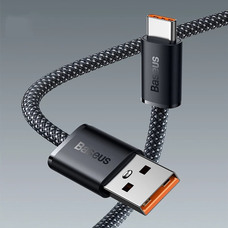 Baseus 100 W/66 W/40 W USB-A naar USB-C Kabel Snel Opladen Gegevens 480 Mbps Transmissiekabel Lijn 1