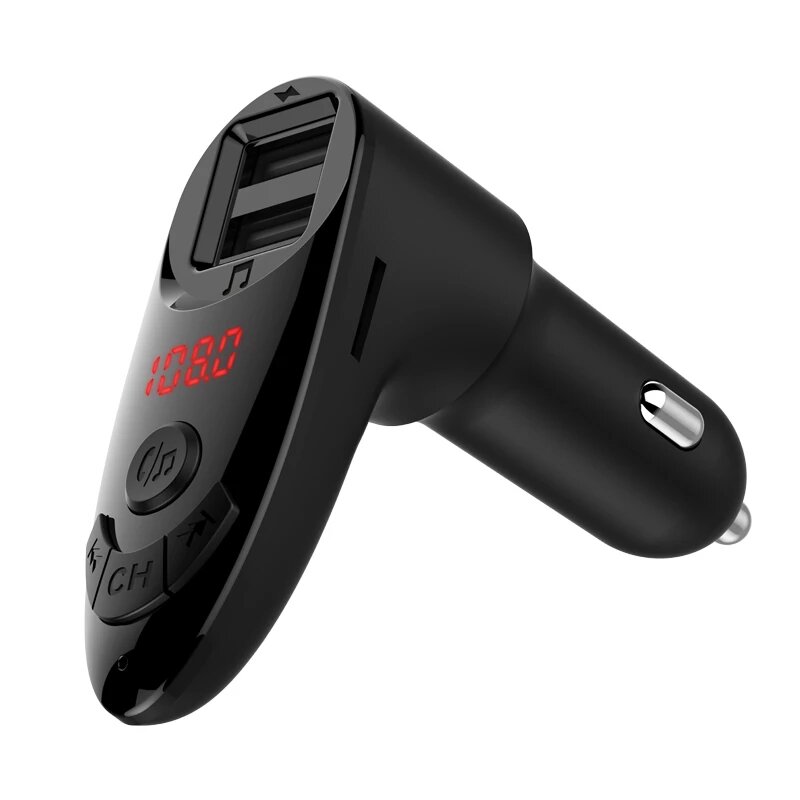 

Bakeey C8 bluetooth 5.0 Dual USB 3.1A Car Charger Wireless Radio Adapter HiFi Music Play Car Kit LCD FM Transmitter MP3