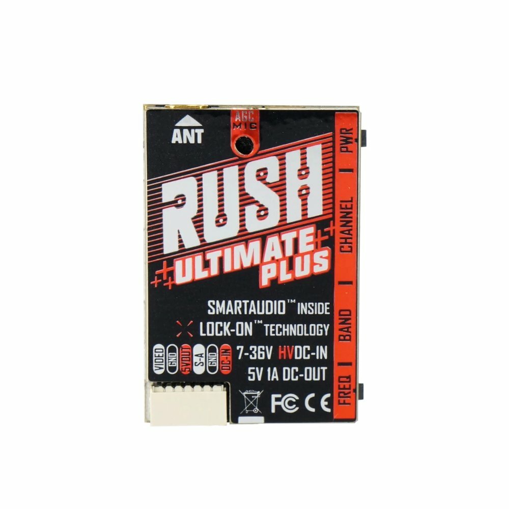 RUSH TANK PLUS 5.8GHz 48CH Smart Audio 0/25/200/500/800mW Switchable FPV Transmitter VTX Built-in AGC Mic For RC Drone