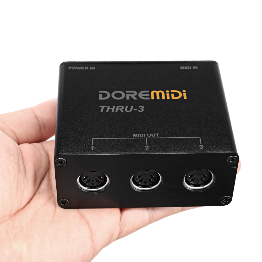 DOREMiDi MIDI THRU-3 من خلال وحدة التحكم في الصندوق