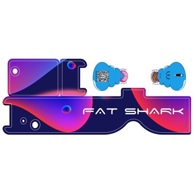URUAV Frame + Button Outer Space Sticker for Fatshark Dominator