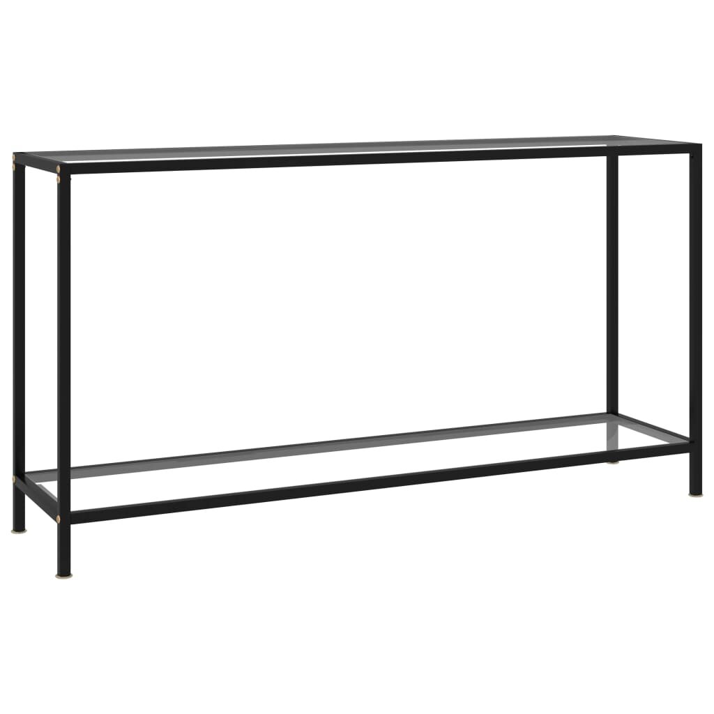 

Console Table Transparent 55.1"x13.8"x29.5" Tempered Glass