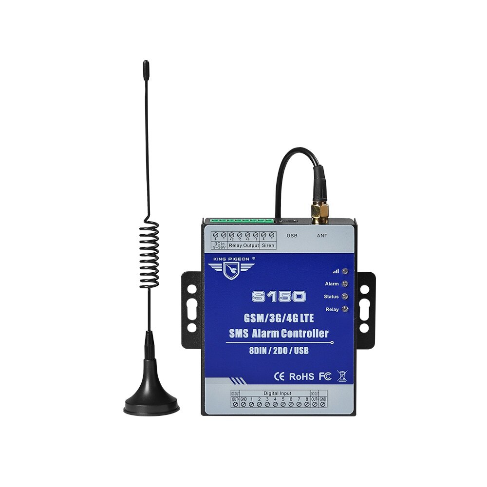 S150 GSM 2G 3G Cellular RTU رسالة قصيرة إنذار Controller IOT Monitoring System